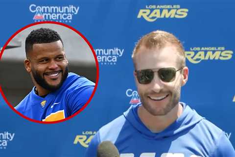 Sean McVay Gives Aaron Donald Update, Cracks TMZ Joke