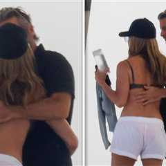 Jennifer Aniston Flaunts Bikini Bod, Locks Lips with Boyfriend on Yacht