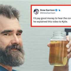 Jason Kelce Is Going Viral In A New Ad Featuring A VERY Unhinged Suggestion To Help Cool Data..