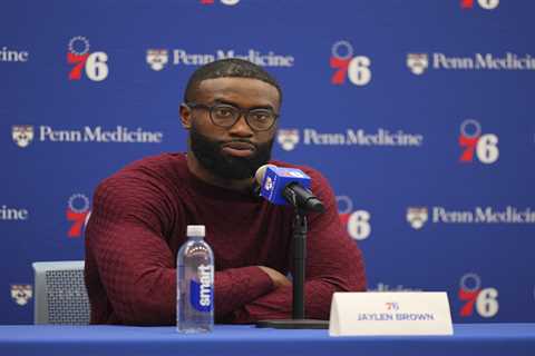 Jaylen Brown ‘threw my phone across the room’ when he found out he was traded to 76ers