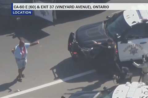 L.A. Car Chase: Police Arrest Suspect Going 100 MPH on Los Angeles Freeway