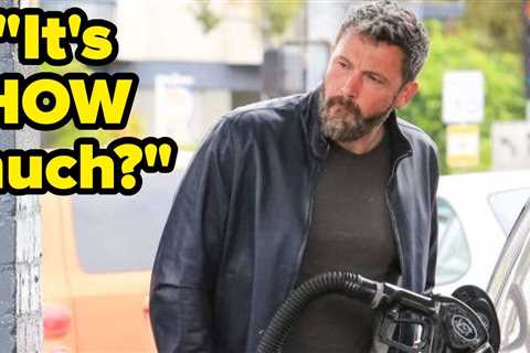 17 Photos Of Celebs Pumping Gas And Stressing About The Cost Just Like Us