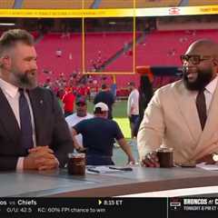 Jason Kelce calls out ESPN colleague on air for no-showing Travis Kelce-Taylor Swift wedding