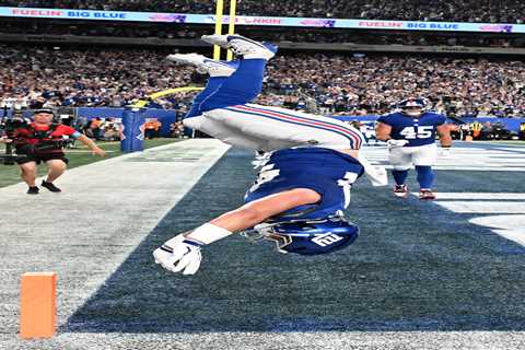 Cam Skattebo’s return to his vintage Giants form comes with celebration pledge after backflip