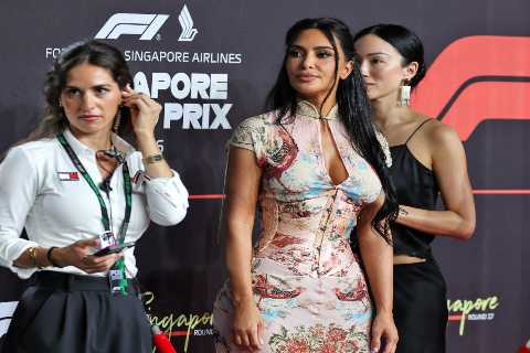 Kim Kardashian ‘didn’t know the rules’ as she makes up for F1 interview snub
